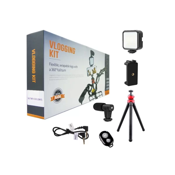 Kit Vlogging Trípode/Luz/Micrófono - Imagen 2
